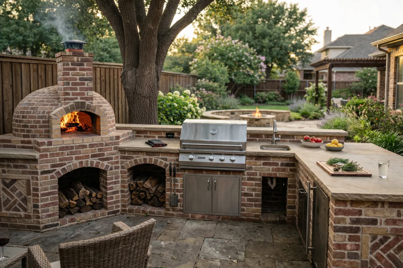 Outdoor kitchen masonry in Walnut, CA