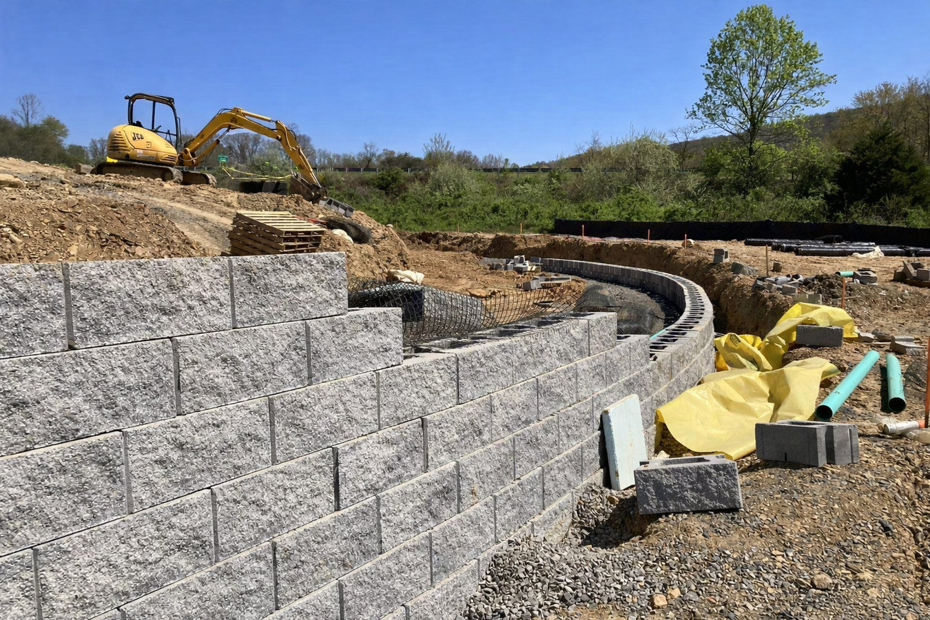 Retaining wall construction in Walnut, CA
